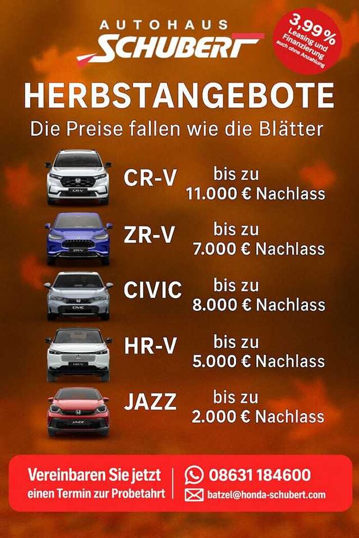 Honda HR-V 1.5 i-MMD Hybrid Elegance *Herbstangebot*